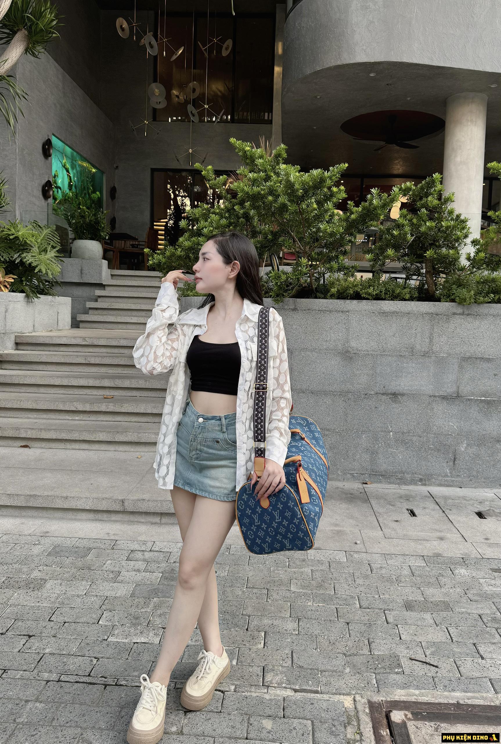 Túi Trống Du Lịch LV Louis Vuitton Size To Xanh Denim Túi Trống Du Lịch LV Louis Vuitton Size To Xanh Denim